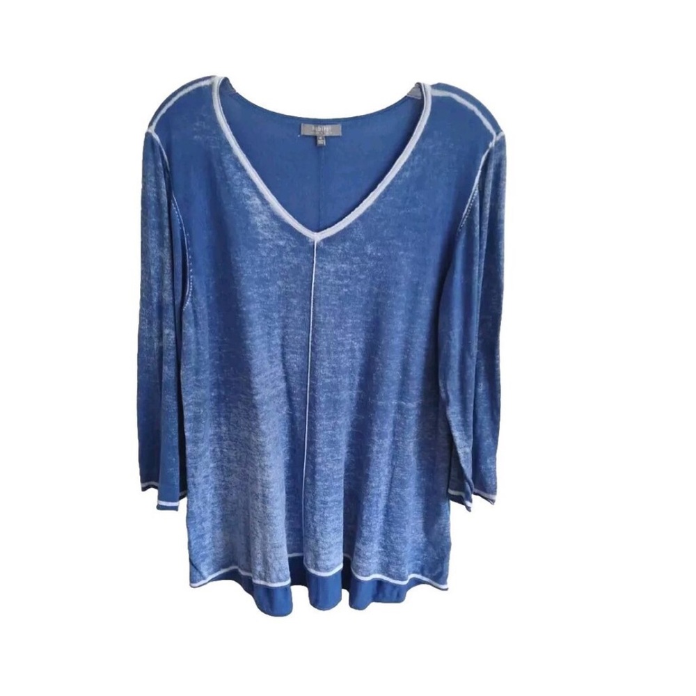 Habitat Pullover Top Women's Small Neptune Blue Lightweight Cotton Tunic Blouse